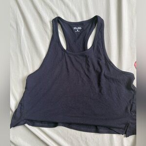 Mudd Black Racerback Crop Tank Top